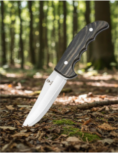 Faca pakawood evergreen com bainha de couro