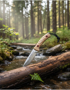 Faca Muela Micarta Areia com Lâmina Fixa e Capa Kydex