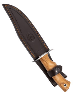 Faca de montanha com cabo de oliveira e guarda inox 2