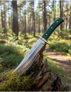 Faca de caça Bowie Muela, micarta juta verde