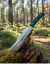 Faca de caça Bowie Muela, micarta juta verde