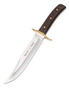 Faca de caça Bowie Muela, micarta de juta marrom 2