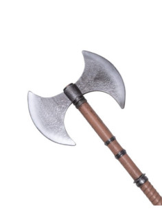 Machado medieval duplo para LARP, modelo Wargfang 2