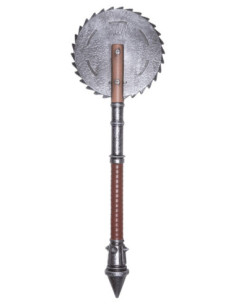 Machado medieval de batalha com dentes, para LARP