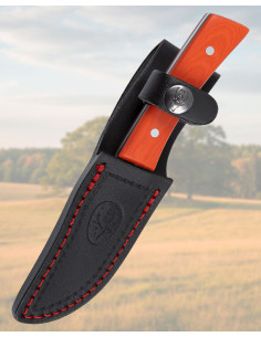Faca integral Muela com cabos de micarta laranja 2
