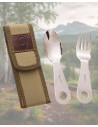 Conjunto de talheres Muela para camping em aço inox, estojo