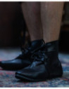 Botas medievais de couro modelo Heinrich, cor preta