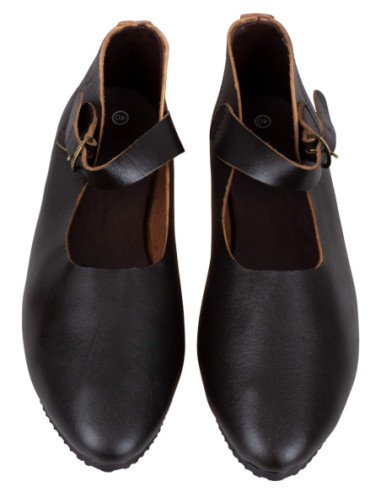 Mocassins de couro modelo Jadwiga, cor marrom