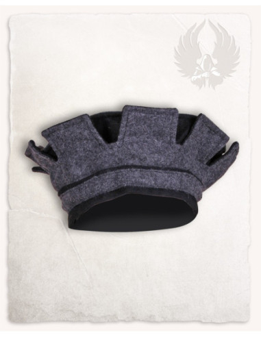 Chapéu de lançadeira de lã modelo Lorenz, cor preto-cinza