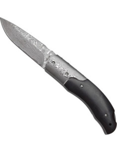 Faca Artesanal Aço Damasco Ébano 71 Camadas