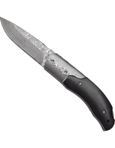 Faca Artesanal Aço Damasco Ébano 71 Camadas