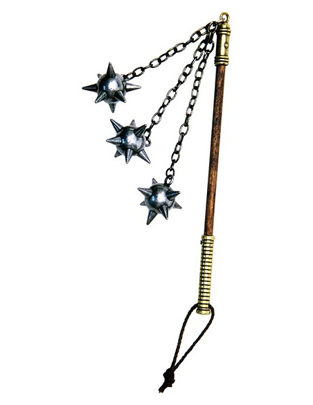 Mini maça 3 cabeças, cabo longo