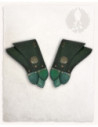 Shoulders medievales modelo Hektor em couro, verde