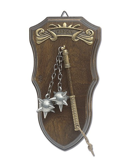 Mini maça 2 cabeças com placa para...