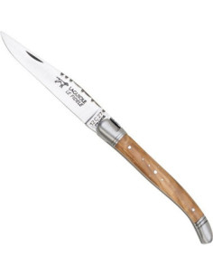 Navaja de bolsillo Laguiole madera de olivo, hoja 9 cm.