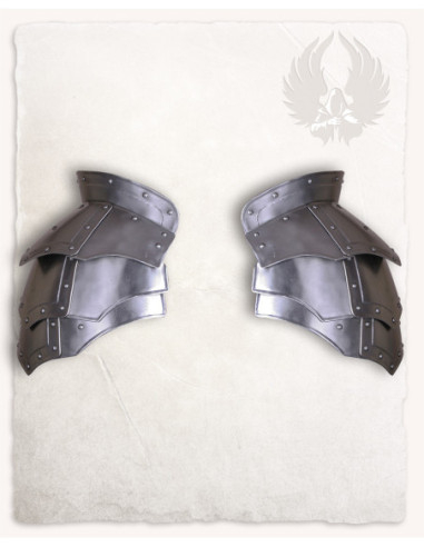 Espaldar medieval em aço modelo Vladimir, acabamento polido