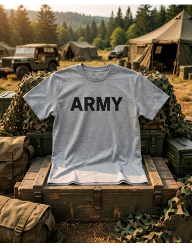 camiseta militar ARMY cinza