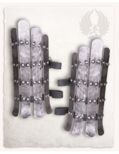 Braços medievais em aço, modelo Ragnar