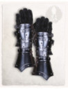 Braceletes medievais de aço escurecido, modelo Balthasar