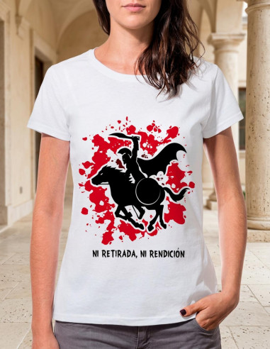 Camiseta feminina Spartan on Horseback: nem retirada nem rendição