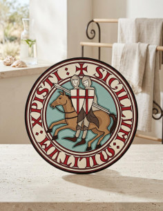 Toalha Redonda Cavaleiros Templários Algodão (vários...