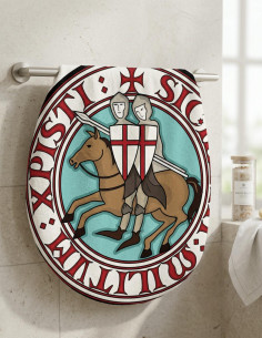 Toalha Redonda Cavaleiros Templários Algodão (vários... 2