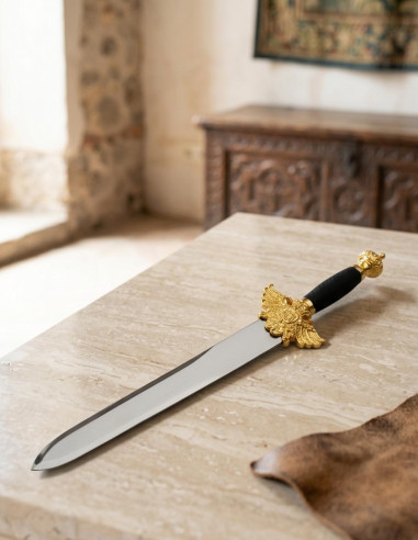 Punhal medieval Toledo modelo Águia, cabo em cordão