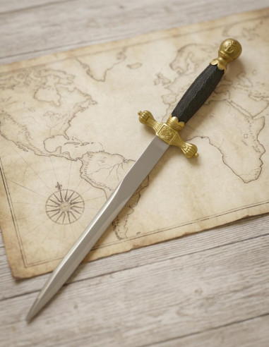 Punhal medieval modelo Toledo Naval, cabo em cordão