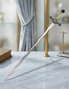 Espada maçônica flamejante de prata