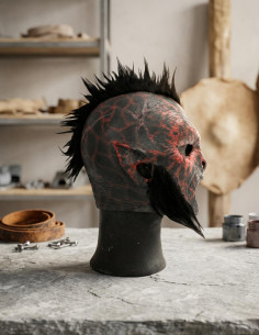 Máscara carnal de Orc com cabelo 2