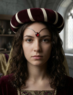 Tiara com pérolas de cristal 2