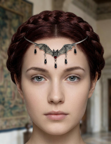 Tiara com pérolas de cristal