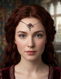 Tiara com pérolas de cristal