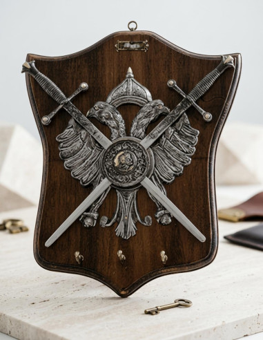 panóplia de águia de 2 cabeças, porta-chaves