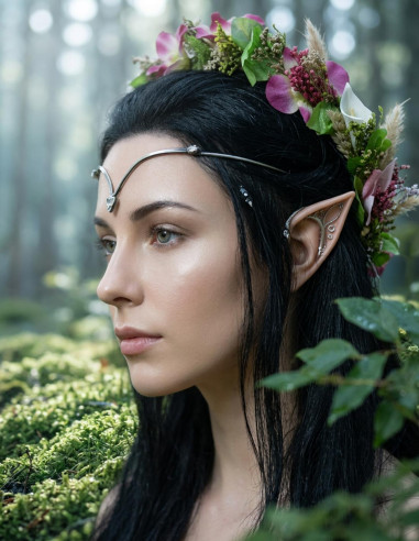 Tiara com pérolas de cristal