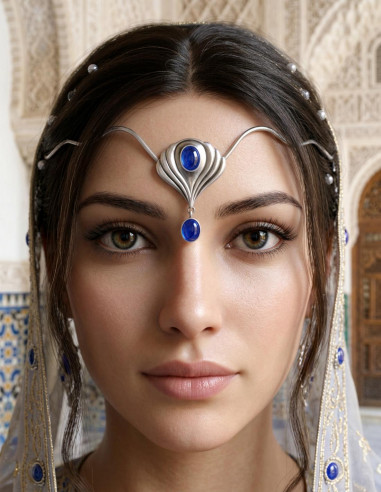 Tiara com pérolas de cristal