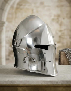 Bacinet medieval com visor