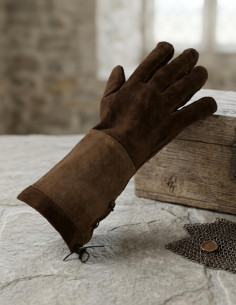 luvas medievais marrons