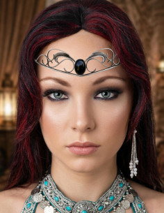 Tiara com pérolas de cristal