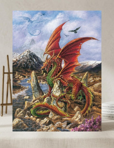 Cartaz do dragão de fogo (30 x 40,5 cm)