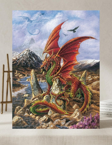 Cartaz do dragão de fogo (30 x 40,5 cm)