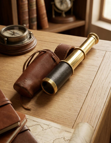 luneta com estojo de couro