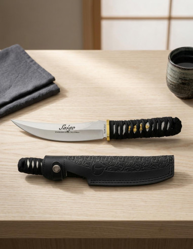 Bainha de faca japonesa Tokisu couro CNC cordas