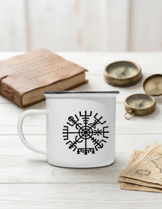 Taça Celtic Vegvisir em latão esmaltado
