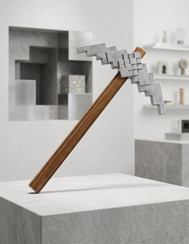 Réplica de picareta colecionável de espuma Minecraft