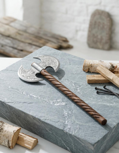 Machado Viking de lâmina dupla, 60 cms.