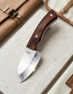 Faca de caça em aço 440, brilho espelhado, cabo em pakkawood