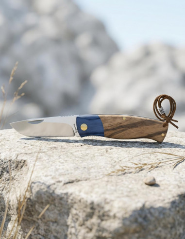 Canivete de campo Albainox cabo zebra stamina azul