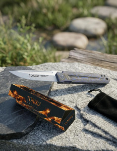 Faca de campo TOKISU Mikarta Blue Mix