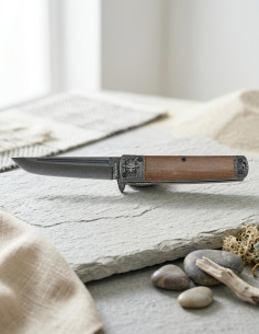 Faca de campo Albainox modelo Shishi acabamento pedra